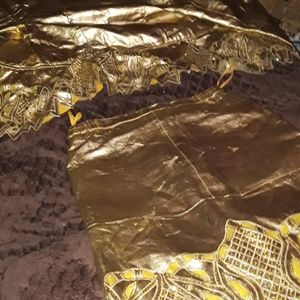 Antique Gold jaket and skirt wash it yourself